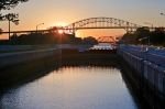 Photo: International Bridge Sunset Sault Ste Marie