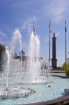 Photo: Place Vauquelin Fountain Old Montreal