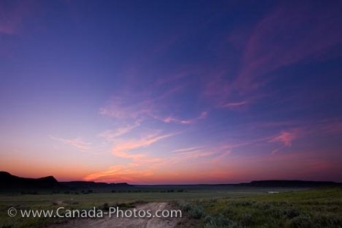 Picture of Big Muddy Badlands Farmland Sunset Southern Saskatchewan