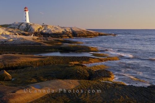 Photo: Coastal Sunset Peggys Cove Lighthouse Nova Scotia