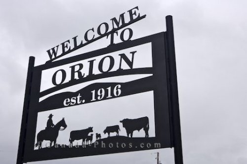 Photo Ghost Town Sign Orion Alberta