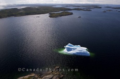 Photo: Single Iceberg Aerial Southern Labrador