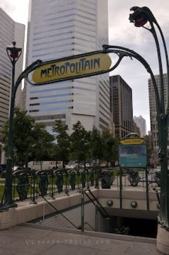 Metro Sign Montreal Quebec
