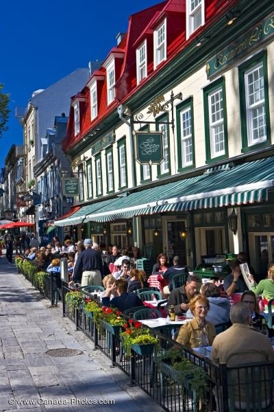 Photo: Street Cafes Place D Armes Quebec