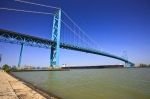 Photo: Ambassador Bridge Windsor Ontario Detroit Michigan