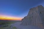 Photo: Castle Butte Rock Formation At Dusk Saskatchewan Canada