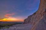 Photo: Castle Butte Sunset Patterns Big Muddy Badlands Saskatchewan