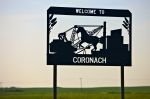 Photo: Coronach Town Welcome Sign Saskatchewan Canada