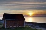 Photo: Delaps Cove Beach Shed Sunset Bay Of Fundy Nova Scotia