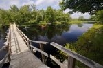 Photo: Footbridge Mersey River Kejimkujik Nova Scotia