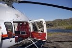 Photo: Helicopter Departure Mealy Mountains Southern Labrador