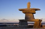 Photo: Hudson Bay Beach Sunset Inukshuk Churchill Manitoba