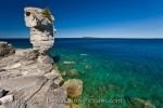 Photo: Lake Huron Sea Stack Flowerpot Island Fathom Five National Marine Park