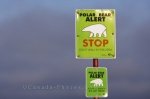Photo: Polar Bear Warning Sign Hudson Bay