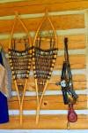 Photo: Snowshoes trap barn Last Mountain House Provincial Park