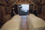 The spa at the Wichaninnish Inn, a beach front resort in Tofino, has a full view of the rugged West Coast of Vancouver Island.