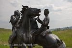 Photo: Statue Mounted Police And Indian Fort Walsh