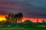 Photo: Sunset Cloud Formations Winnipeg City Manitoba Canada