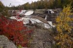 Photo: Waterfall Autumn Trees Sand River Ontario