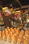 Photo: Woman making waffle cones store town of Niagara on the Lake Ontario Canada