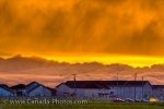 Photo: Yellow Sunset Cloud Formations Winnipeg City Manitoba