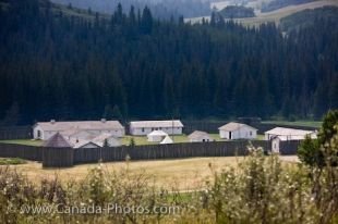 An view of the entire Fort Walsh National Historic Site in Cypress Hills Interprovincial Park in Saskatchewan, Canada.