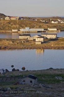 Old buildings located on Organ's Island off shore from Red Bay in Southern Labrador can be viewed from various places along the Boney Shore Trail.