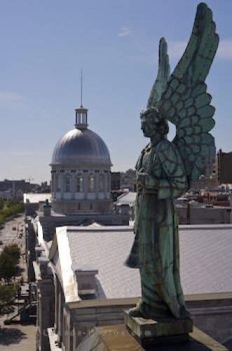 Photo: Angel Statue Old Montreal Chapel
