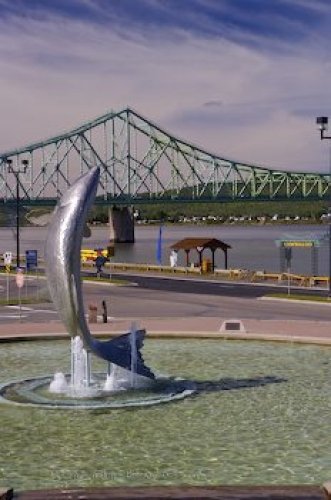 Photo: Atlantic Salmon Waterfront Statue Campbellton New Brunswick