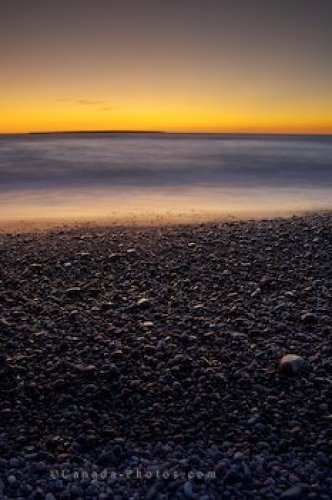 Photo: Beach Rocks Agawa Bay Sunset Ontario