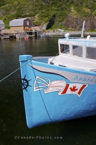 Photo: Blue Fishing Boat Trout River Harbour Newfoundland Canada