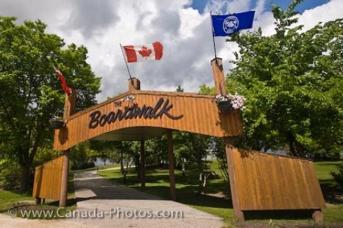 Photo: Boardwalk Sign Winnipeg Beach Lake Winnipeg Manitoba