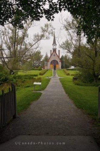 Photo: Church Path Grand Pre National Historic Site Nova Scotia