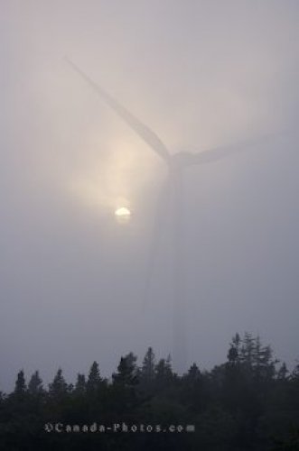 Photo: Alternative Energy Windmill Veil Fog