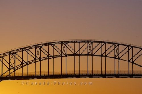 Photo: Golden Sunset International Bridge Sault Ste Marie Ontario