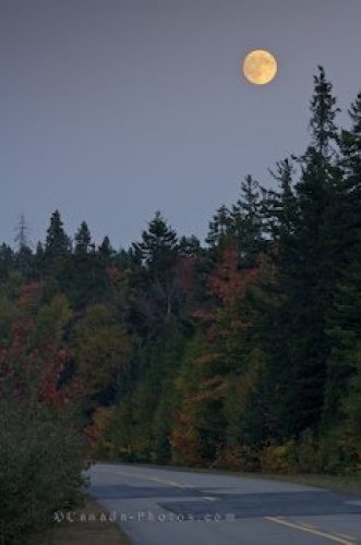 Photo: La Mauricie National Park Autumn Full Moon Quebec