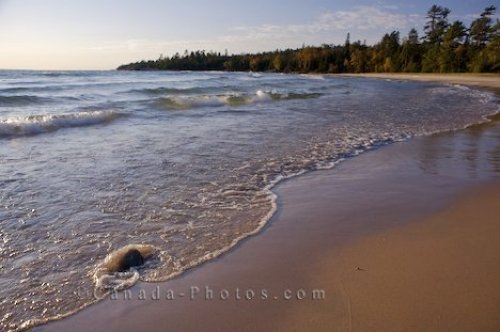 Photo: Lake Superior Waves Sandy Beach Ontario