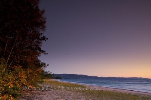 Photo: Lakeshore Sunset Autumn Colors Lake Superior