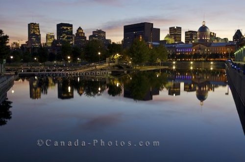 Photo: Light Reflection Downtown Montreal Basin
