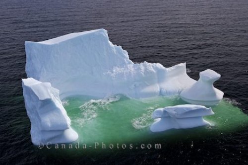 Photo: Melting Iceberg Strait Of Belle Isle Southern Labrador