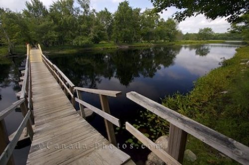 Photo: Mersey River Footbridge Nova Scotia Canada