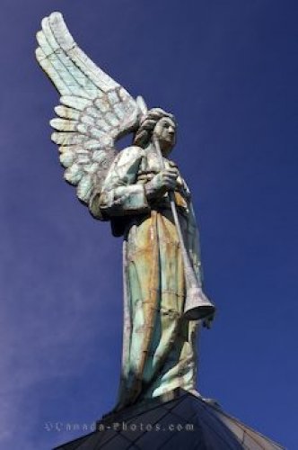 Photo: Notre Dame De Bon Secours Chapel Angel Statue Montreal