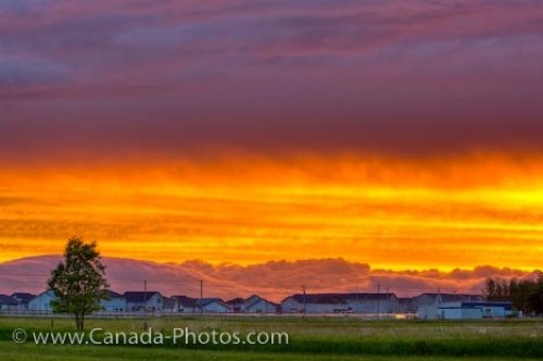 Photo: Prairie City Sunset Cloud Formations Winnipeg Manitoba