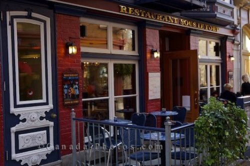 Photo: Restaurant Seating Historic Old Quebec Street