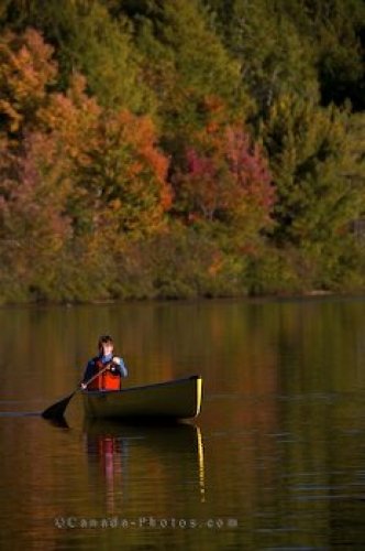Photo: Rock Lake Autumn Sunset Canoeing Algonquin National Park
