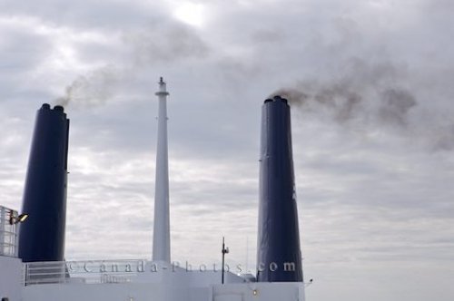 Photo: Smoke Stacks MV Caribou Ferry Newfoundland