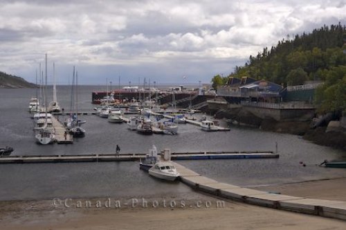 Photo: Tadoussac Town Marina Quebec Canada