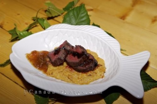 Photo: Tenderloin Slices Gourmet Fishing Lodge Meal