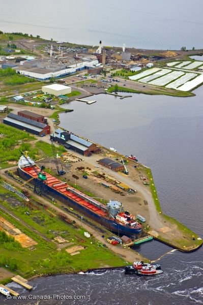 Photo: Freight Ship Docked At Thunder Bay