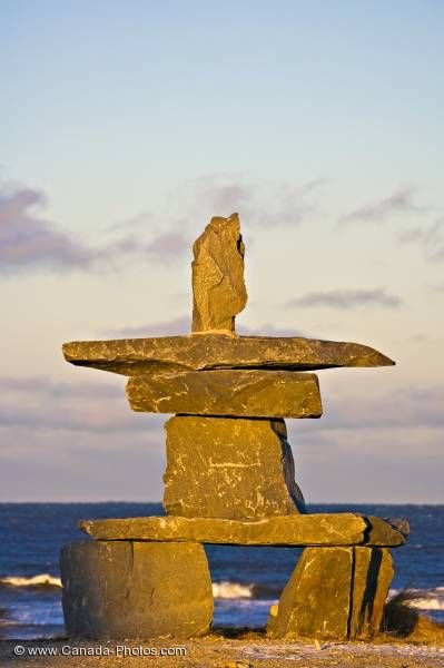 Photo: Hudson Bay Inukshuk Landmark Manitoba
